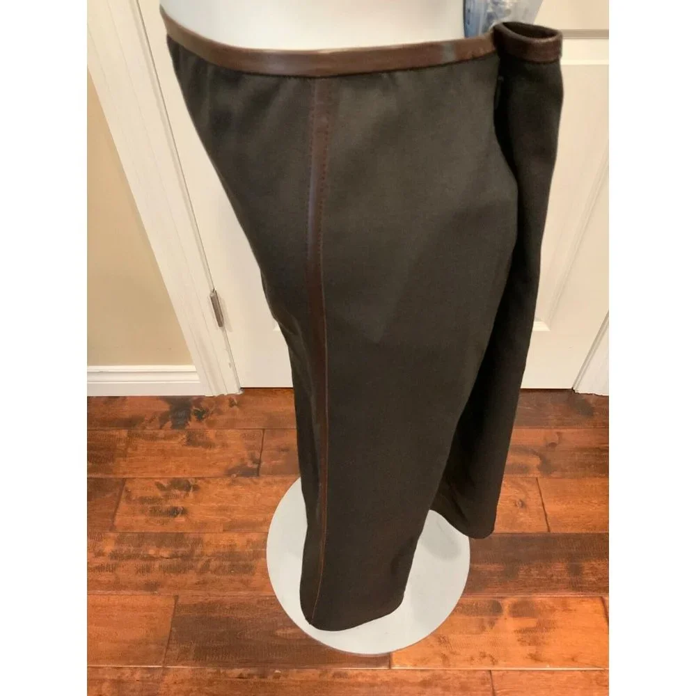 Celine Finition Main Brown Wool Pencil Skirt, Size 8 (US) 40 (EU) NWT! - Picture 4 of 7